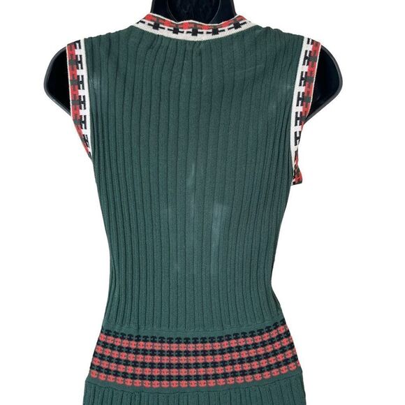 Beulah V-Neck Knit Pleated Crinkle MIDI Dress - Picture 12 of 14